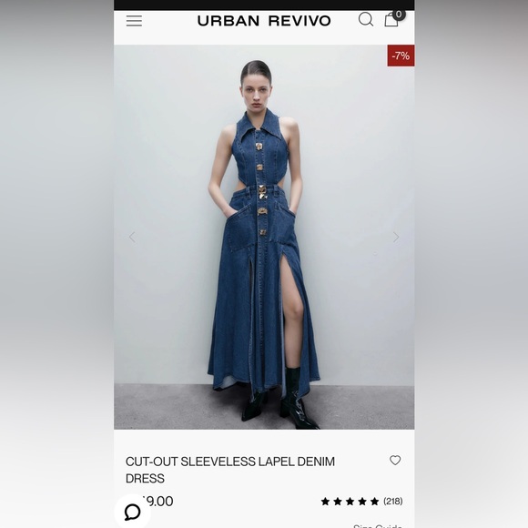 Urban Revivo Denim Dress - Picture 2 of 7